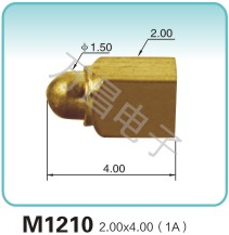 M1210 2.00x4.00(1A)弹簧顶针 充电弹簧针 磁吸式弹簧针