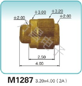 M1287 3.20x4.00(2A)弹簧顶针 pogopin   探针  磁吸式弹簧针
