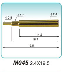 电源接触顶针M045 2.4X19.5